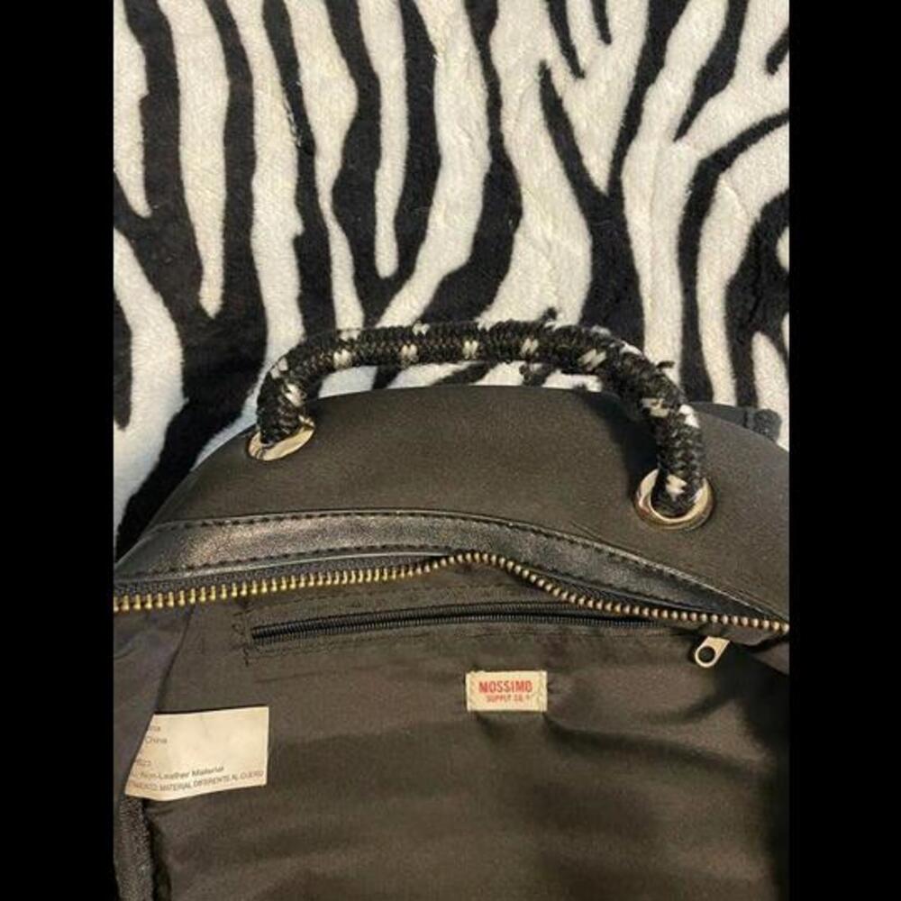 Mossimo Black Backpack Purse - image 4